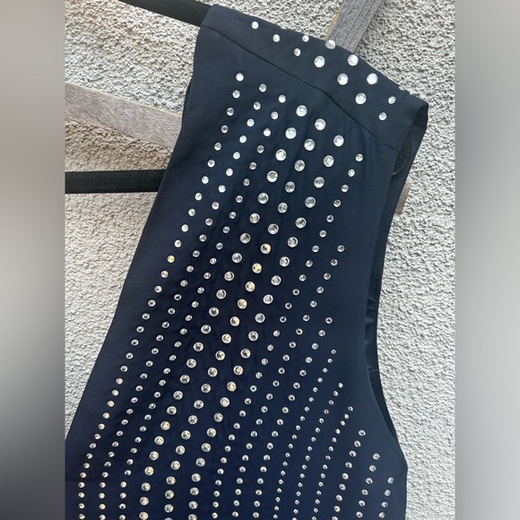 H&M RHINESTONE DECORATED DRESS Navy blue/Silver-coloured - Picture 8 of 13